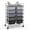 Gradient Gray, variant on 10-Drawer Utility Rolling Storage Cart with Metal Tabletop & Metal Frame, Drawer Organizer with Wheels,Multicolor