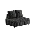 thumbnail image 3 of Lunale 3 in 1 Convertible Sofa Bed, Modern Sofa With With Usb Port,Black, 3 of 8