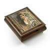 Gorgeous Wood Tone Ercolano Painted Music Box Titled "Circe" by Brenda Burke - Under the Sea (The Little Mermaid) - SWISS