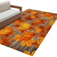 thumbnail image 2 of Rectangle Area Rugs 3 x 5 Ft, Orange Fall Non-Slip Residential Carpet, Pumpkins Thanksgiving Maple Leaf Indoor Crawling Mats Runner Rugs for Living Room/Dining Room/Bedroom, 2 of 8
