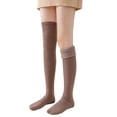 thumbnail image 2 of Compression Socks Women – Cute Nursing Essentials for Comfort & Recovery Women's Solid Color Thigh High Socks Winter Knee Warmth Cotton Thick Knit Socks, 2 of 2