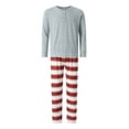 thumbnail image 2 of Christmas Pajamas For Family Xmas Long Sleeve Letter Print Tee Pant Trendy Family Christmas Pjs Outfits, 2 of 10