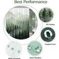 thumbnail image 6 of Green Misty Forest Shower Curtain Set Ombre Sage Green White Waterproof Fabric Shower Curtains Nature Tree Mountain Woodland Decorative Bathroom Bath Curtain Decor (72'''' × 72'''', Green), 6 of 6