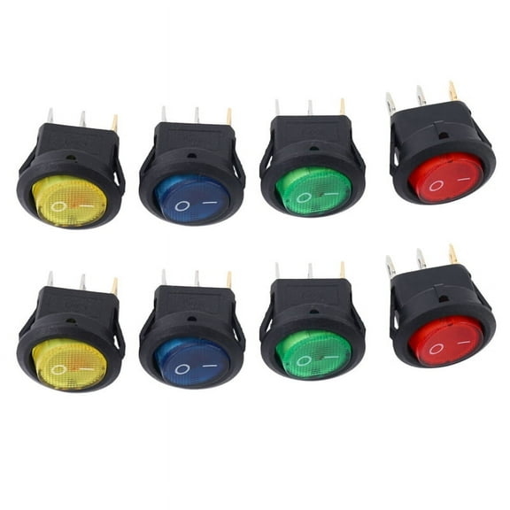 8 x 12V LED Illuminated Rocker On- Toggle SPST Switch Dash Light Car Boat