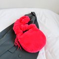 thumbnail image 3 of Bolso tipo cartera peludo para mujer bolso bandolera esponjoso de piel sintética bolso de ocio para mujer de Color sólido, 3 of 9
