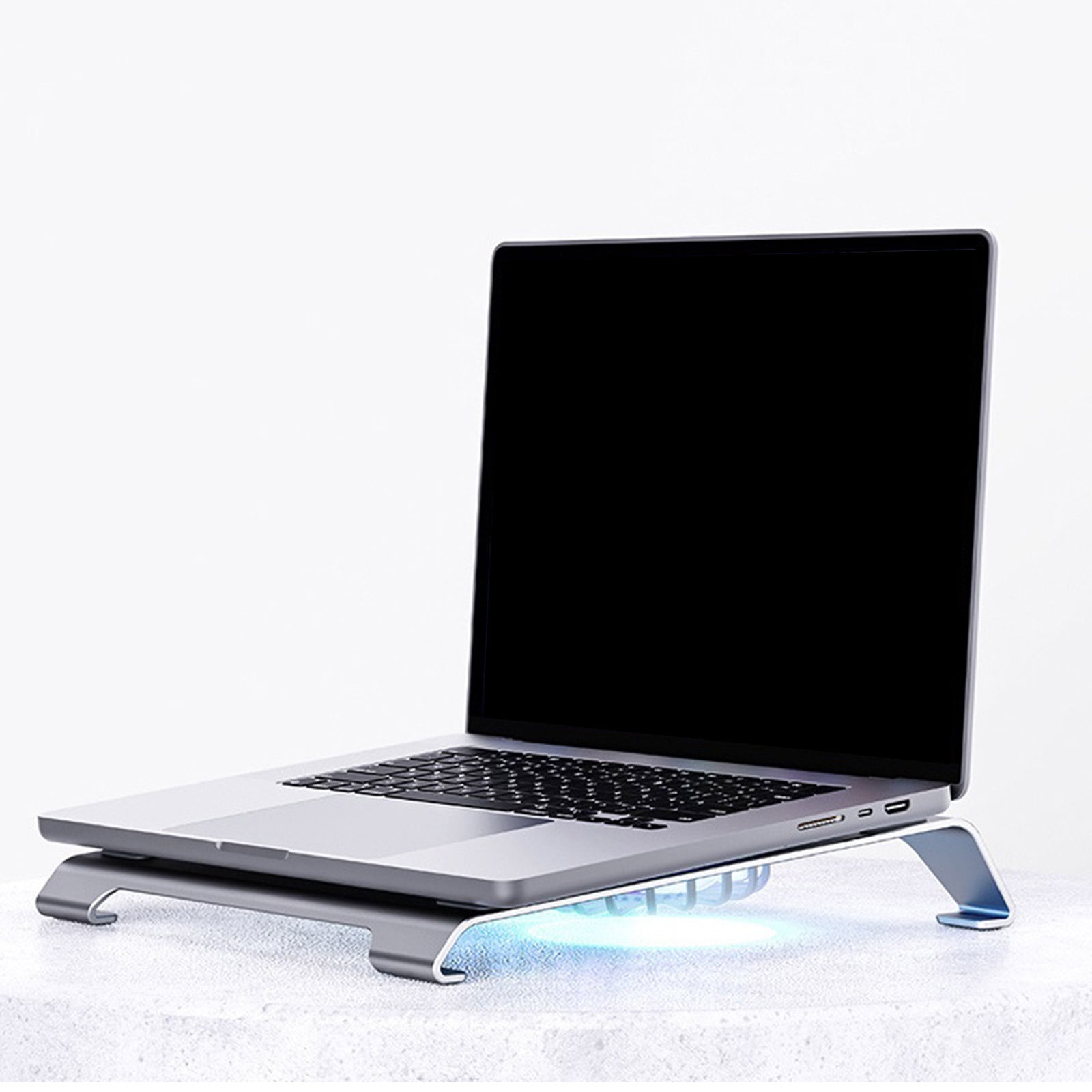 Boneruy Laptop Cooling Stand with Double Mute Notebook Bracket Tablets Pad Holder Aluminum Alloy Rack