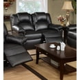 thumbnail image 3 of Causal Modern Look Glorious Extra Comfort Reclining 2pcs Sofa set Living Room Black Motion Sofa Loveseat, 3 of 4