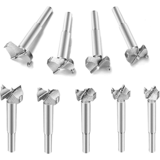 9 brocas afiladas para carpintería, 15 mm, 18 mm, 20 mm, 23 mm, 25 mm, 28 mm, 30 mm, 32 mm, 35 mm, brocas de carburo para perforar productos de madera, muebles, puertas
