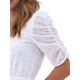 thumbnail image 5 of Vestido A-line de Chiffon con Estrellas Metálicas y Mangas Fruncidas para Mujeres INSPIRE CHIC S Blanco, 5 of 6