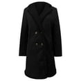 thumbnail image 4 of Women's Casual Long Coat Notched Lapel Winter Warm Overcoat Outdoor Fall Fashion Outerwear, 4 of 4
