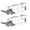 silver, variant on Pair Trailer Access Door Latch Set, Push Button Flush Mount Compartment Latch with Cylinder Closure for Baggage Door Panel,
