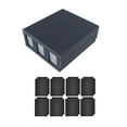 thumbnail image 4 of Caja para baraja de cartas, almacenamiento para naipes con 8 divisores de cartas, ofrece espacio para más de Negro Gris, 4 of 9