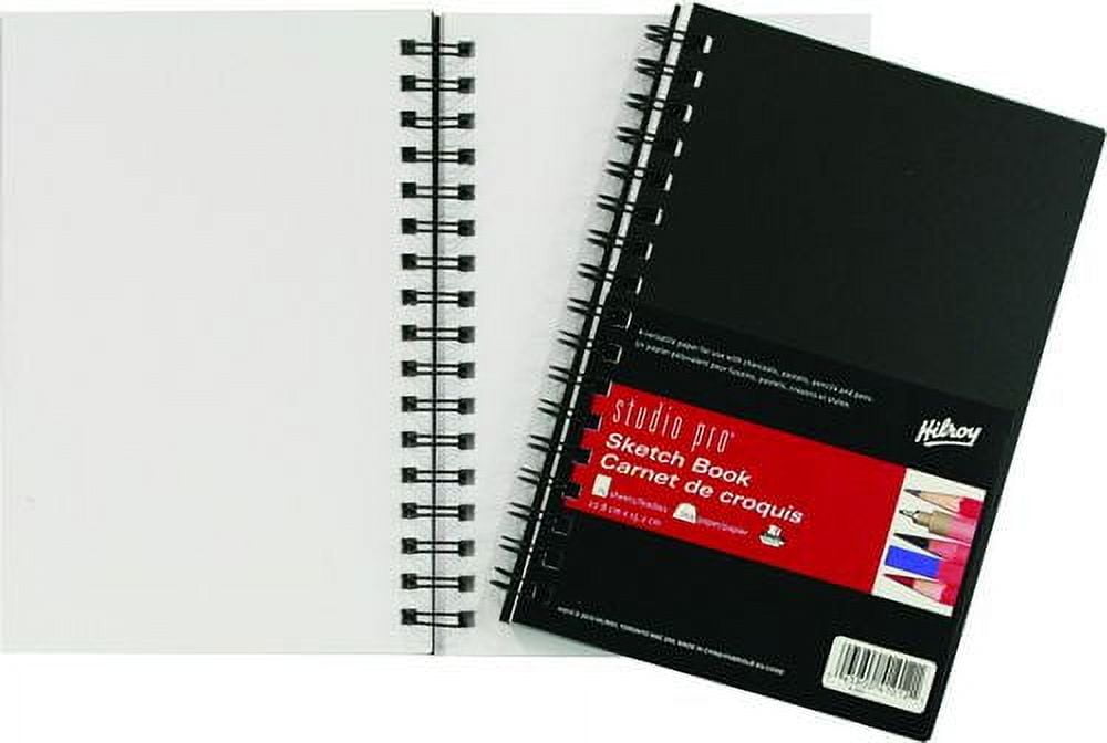 Hilroy Studio Pro Poly Sketchbook, 9 X 6 Inches, 75 Sheets, Black