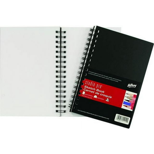 Hilroy Studio Pro Poly Sketchbook, 9 X 6 Inches, 75 Sheets, Black