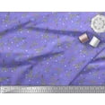 thumbnail image 2 of Soimoi Purple Rayon Fabric Text & Eiffel Tower Architectural Fabric Prints By Yard 56 Inch Wide, 2 of 3