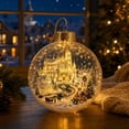 thumbnail image 6 of CaiYueKe Light Up Christmas Ornament Ball with Mini Holiday Scene, Glowing Tree Hanging Decoration with Warm Lights, Festive Story Scene Pendant for Christmas Tree Window Mantel, 6 of 7