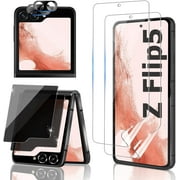 [6 Pack for Samsung Galaxy Z Flip 5 Screen Protector] 2 Pack Inner Screen Flexible TPU Film + 2 Pack Back Screen Tempered Glass Film + 2 Pack Camera Lens Film