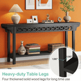 thumbnail image 6 of Narrow Console Table - 1.96" Thick Solid Wood, Gray Finish, Adjustable Foot Pads, Versatile Accent Table for Living Room (Behind Couch), Entryway, Hallway, 6 of 6