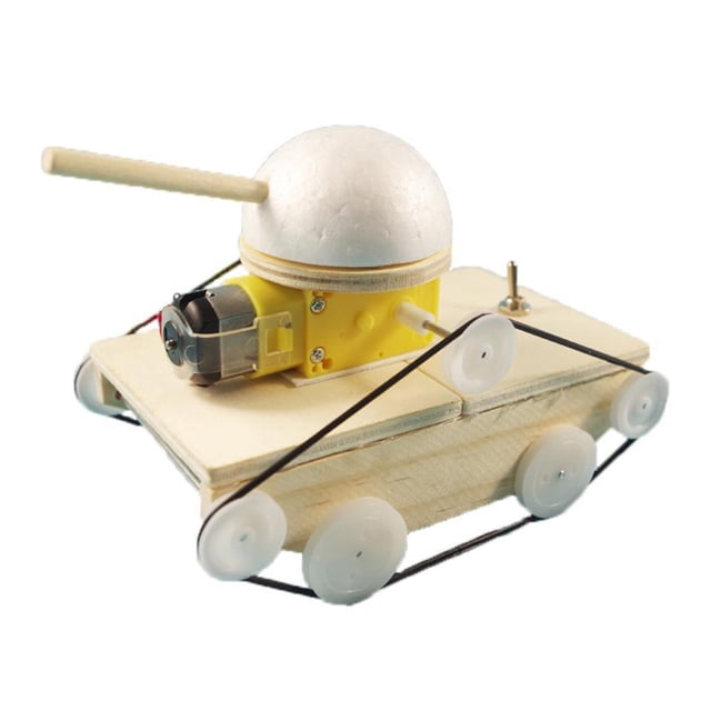 Amdohai Wood Tank Building Kit 3D Assemble Wooden Car DIY Four-wheel-drive Car Model Material Set