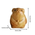 thumbnail image 3 of YOHAVEN Wooden Carving Figurine Mini Animal Sculpture, Handmade Small Wood Ornament Desk Decoration Collectible Gift for Home Office, 3 of 8