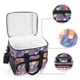 thumbnail image 6 of FORMRS Insulated Cooler Bag 24 Cans Capacity Soft Leakproof Lunch Box with Side Pockets, Yellow Wavy Plaid, 6 of 7