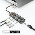 thumbnail image 4 of Usb C Docking Station New Type C Hub Docking Station Multifunction Hub Support Hdmi 4K30Hzclear Large Screen + Pd3.0 100W Fast Charge + Rj45 100Mbps Network Connection Phone Docking Station, 4 of 9