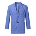 thumbnail image 4 of LIUJUNSHOP Formal Men's Suit Jacket Blazer Men's Fashionable Lightweight Notch Lapel Formal Business Suit Jacket with Pockets, 4 of 6