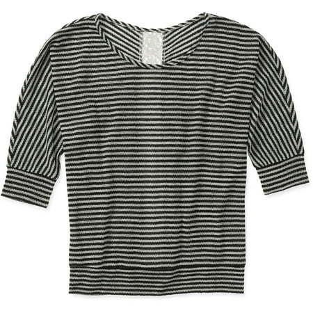 Juniors' Striped Dolman Top - Walmart.com