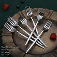 thumbnail image 2 of Matt Dinner Forks 6 Piece, Stainless Steel Forks Silverware Set, Dessert Forks, Table Forks, Salad Forks for Home, Kitchen or Restaurant, Dishwasher Safe (Matt Silver-8.4 Inch), 2 of 7