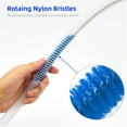thumbnail image 4 of 3-Piece Flexible Drain Brush Set with Long Stainless Steel Tube - Double-Ended Pipe Cleaning Brushes for Kitchen Sink Clog Removal and Maintenance - Blue, 4 of 8