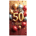 thumbnail image 3 of LUUFILx Golden 50th Anniversary Balloon Backdrop Banner Party Supplies Birthday Celebration Decorations Photography Props Years Background, 3 of 7