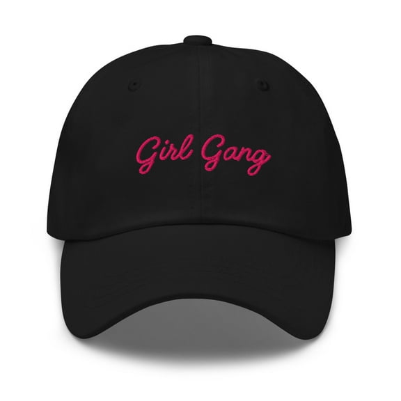 Girl Gang Embroidered Dad Hat (Black)