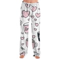 thumbnail image 2 of Women's Drawstring Valentine's Day Printed Casual Pants, Elastic Waist Lounge Pants for Women, Holiday Themed Sleepwear Pajama Pants, Comfortable Fit,Deep Red,2XL, 2 of 7
