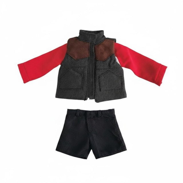 Conjunto De Ropa Para Muñecas BJD De Estilo Moderno, Ropa Para Muñecas De 25-30 Cm, Atuendo Para Figuras De Acción Para Aficionados, 10 Chalecos, Camiseta, Pantalón 10 Chaleco T Negro Corto