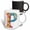Multicolor, variant on 3drose, Colorful Monogram Letter P, 11oz Two-tone Red Mug