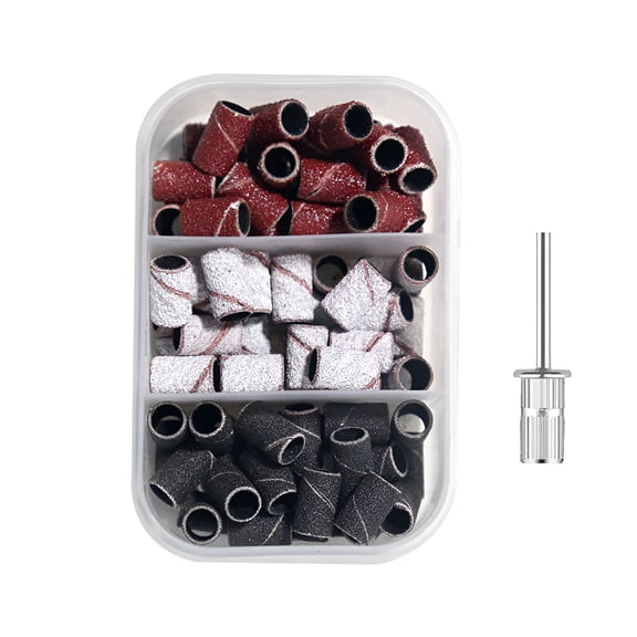 FACEGA Sanding Bands for Nail Drill Bits 75Pcs Electric Nail Sanding Bands 80#120#180# for Manicures and Pedicures