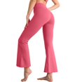 thumbnail image 3 of MVRLSH Womens Yoga Pants Soft High Waist Flared With Side Pockets for Daily Leggings for Women Running Gym and Workout Red - XXL, 3 of 7