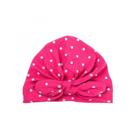 

Kids Infant Baby Girls Polka Dot Knot Turban Hat