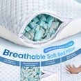 thumbnail image 2 of RELOIVE Cooling Pillows,Adjustable Shredded Memory Foam Bed Pillows, Support &Heat Dissipation Tech for Side,Back,Stomach & Hot Sleepers,Set of 1 King Size 20" x 36", 2 of 11