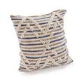 thumbnail image 4 of Laddha Home Designs Handwoven Over Tufted Diamond Cotton Throw Pillow Cover - 18" - Blue and Tan, 4 of 7