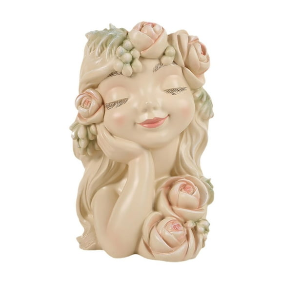Garden Fairy Flower maceta decorativa regalo creativo con agujero de drenaje recipiente de plantas para niñas para patio trasero