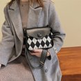 thumbnail image 2 of Bolso bandolera con solapa de tela jacquard de PU para mujer (negro) Likrtyny multifunción de oficina, 2 of 9