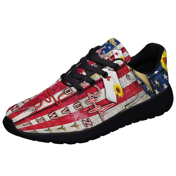 PQRST Nurse Shoes Sneakers for Women Men Black Size 3.5