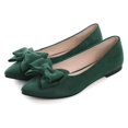 thumbnail image 2 of Zapatillas de ballet SAILING LU para mujer, de gamuza, color verde, talla 10, 2 of 7