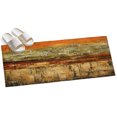 thumbnail image 2 of Abstract Art Washable Runner Rugs 2'x6', Terracotta Orange Textured Landscape Rustic Country Washable Runner Rug Non-Slip Sturdy Edge Binding Carpet for Bedside Hallway Runner Kitchen Galley, 2 of 9