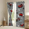 thumbnail image 3 of Manfei Cartoon Race Car Black Out Curtains for Kids, Grey Buffalo Plaid Curtains Pack of 2 (42x63 Each), Modern Extreme Sports Bedroom Curtains, Window Curtains Bedroom Decor, 3 of 6