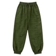 thumbnail image 4 of Fjofpr girls pants boys clothes Pants Casual Smocked High Waist Pant Loose Wide Leg Long Trousers 4-14 Years, 4 of 5