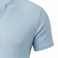 thumbnail image 5 of Chiccall Mens V Neck Tees Textured Short Sleeve Solid T Shirts Summer Casual Tops, 5 of 5