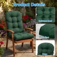 thumbnail image 2 of SHANNA Rocking Chair Cushion, Waterproof and Fade-Resistant Patio Chair Cushions, Non-Slip Indoor Rocking Chair Cushion with Ties, Thicken Chair Pads for Adirondack, 44"x20"x4", Dark Green, 2 of 10