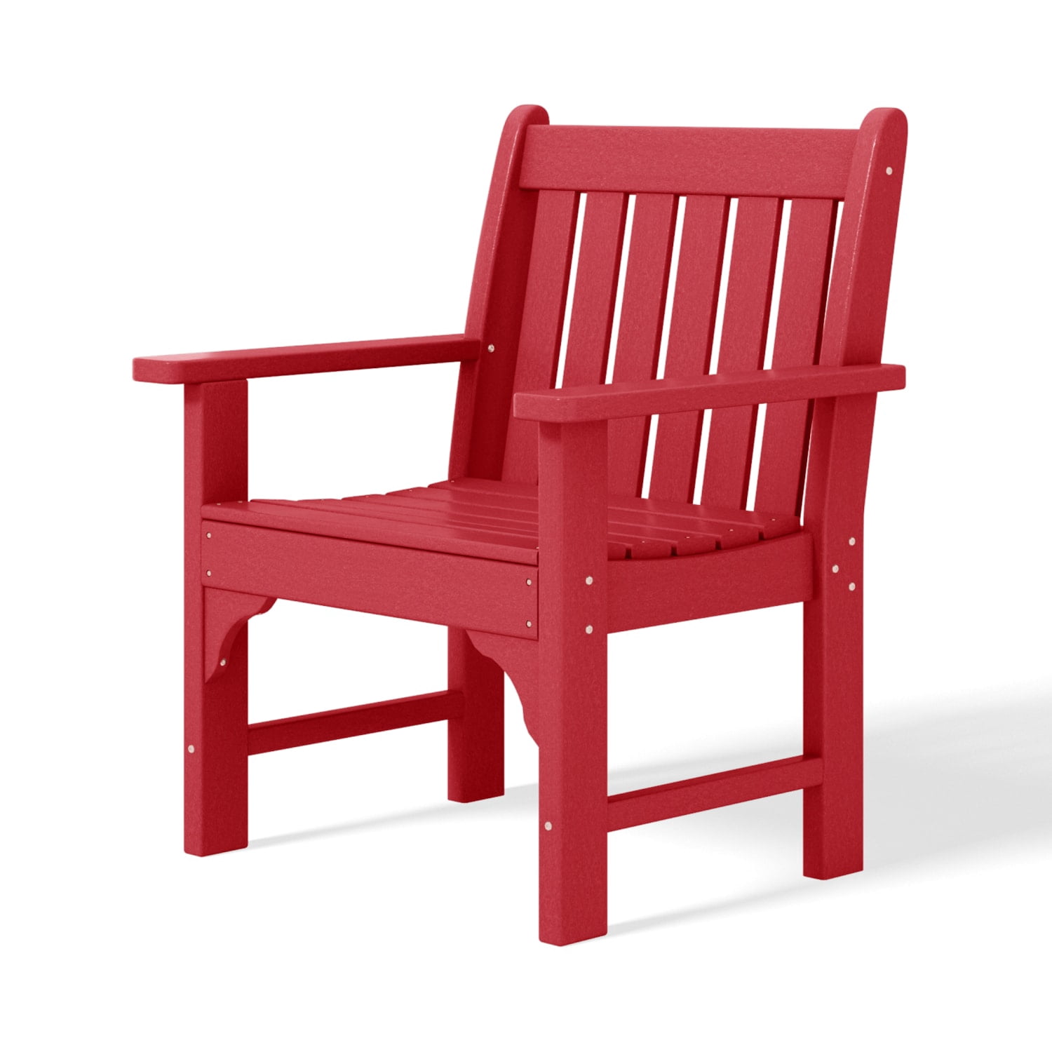WestinTrends Malibu Outdoor Patio HDPE Adirondack Dining Arm Chair, Red